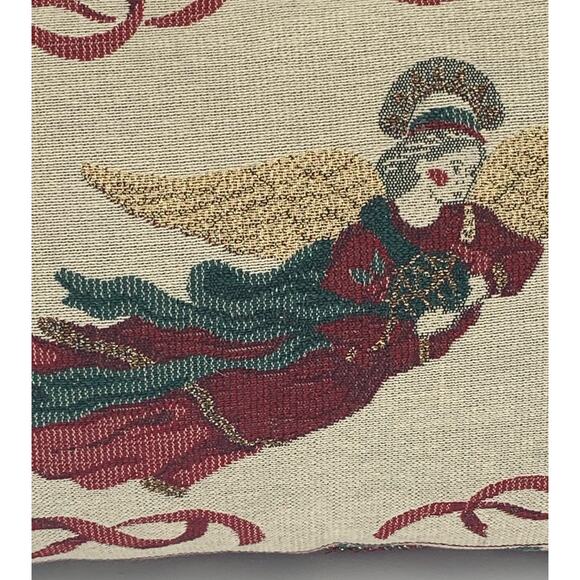 Riverdale Christmas Pillow Set Of Three Angels Gold Wings Tapestry Holiday Decor - Picture 3 of 6